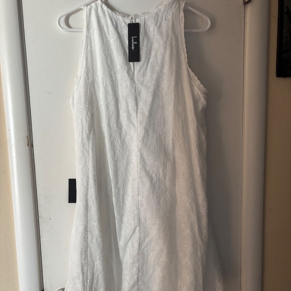 NWT Lulus "Sweet Loveliness" White Shift Mini Dress - Picture 4 of 6